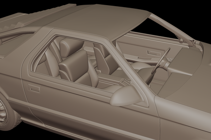 crysler  daytona shelby z 1987 3d print model