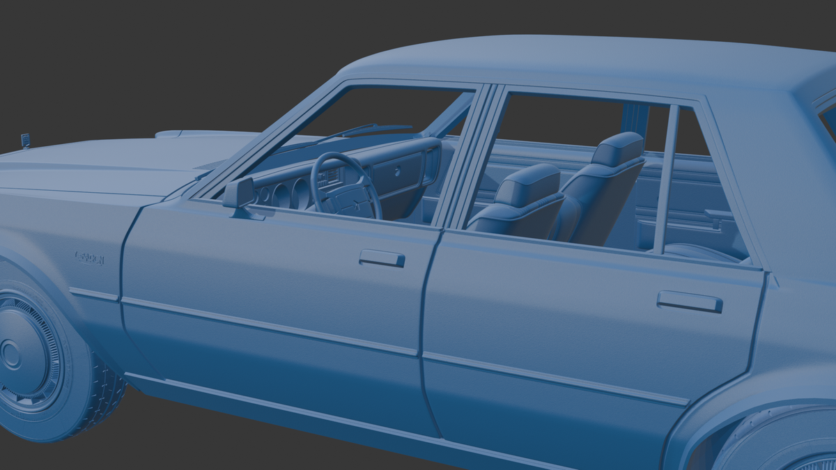 ‏‏Dodge Diplomat 1980 four-door 3D PRINT MODEL