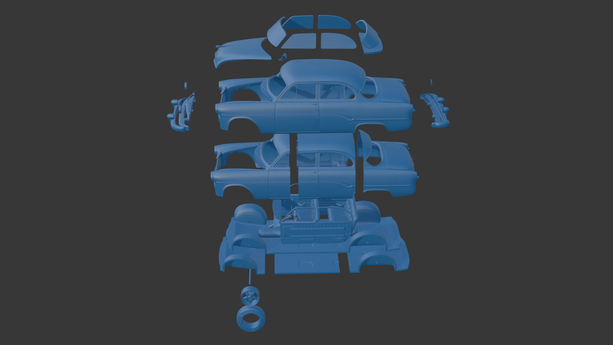 DODGE CORONET 1954 TWO DOORS 3D PRINT MODEL