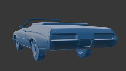 ‏‏Buick LeSabre 1972 two doors convertable 3D PRINT MODEL