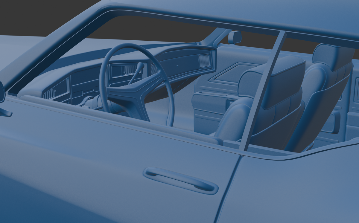BUICK RIVIERA 1971 3D PRINT MODEL