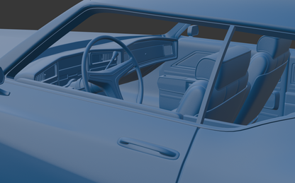 BUICK RIVIERA 1971 3D PRINT MODEL