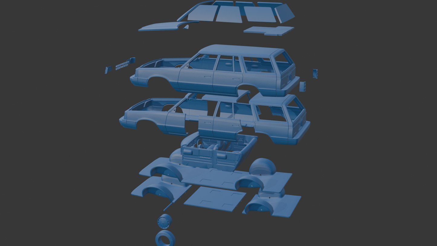 Dodge Aries K 1987 WAGON 3D PRINT MODEL