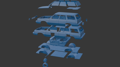 Dodge Aries K 1987 WAGON 3D PRINT MODEL