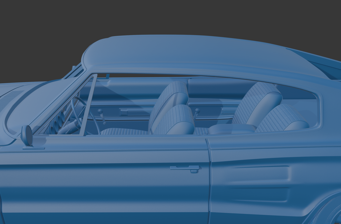 STL FILE Dodge Charger RTF9 1966 3D PRINT MODEL - ARTISTIT