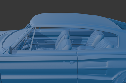 STL FILE Dodge Charger RTF9 1966 3D PRINT MODEL - ARTISTIT
