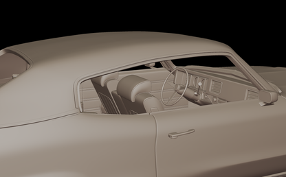 Buick GSX 455 stage 1970 3d print model