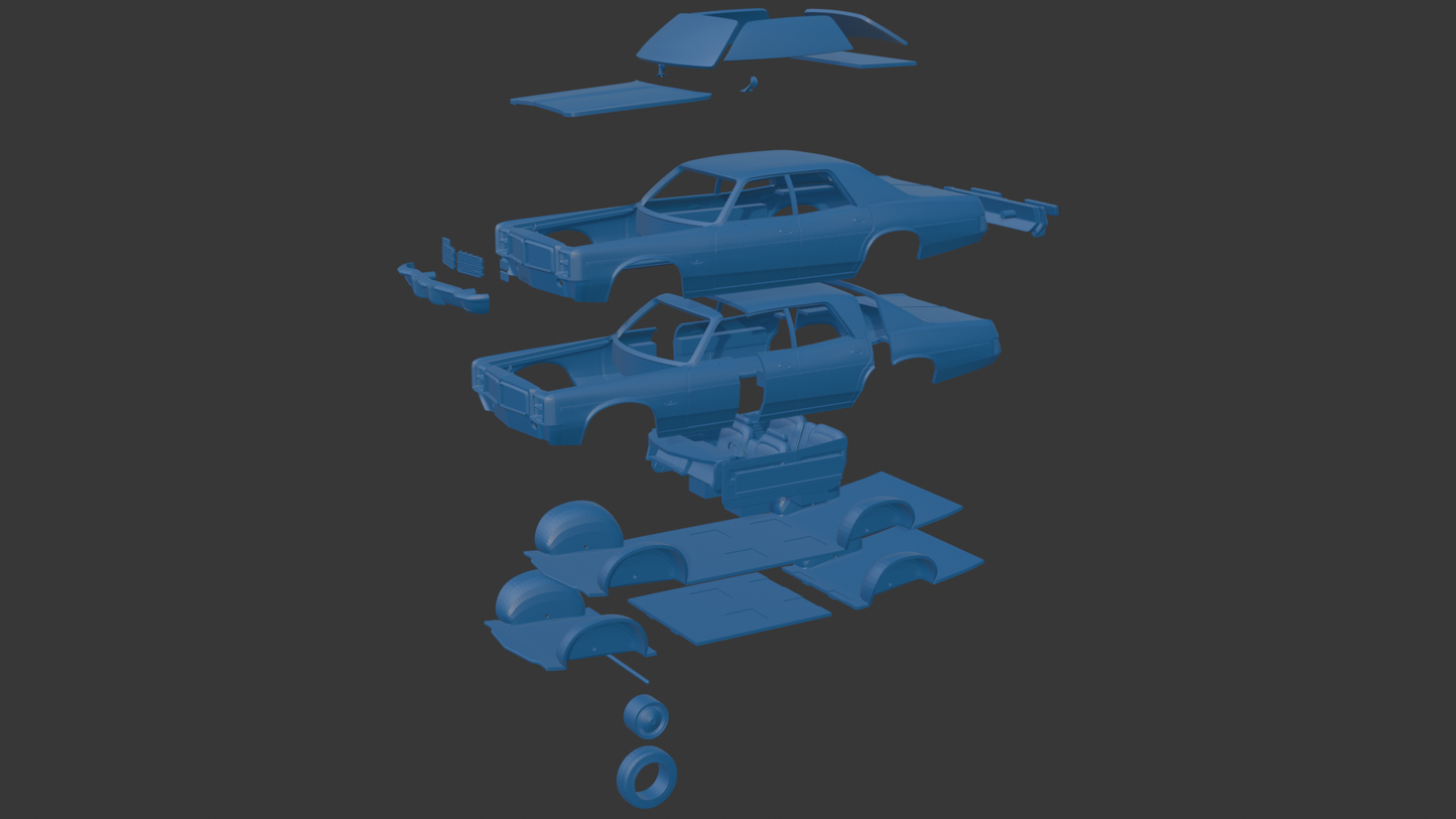 DODGE MONACO 1977 FOUR-DOOR 3D PRINT MODEL