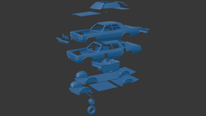 DODGE MONACO 1977 FOUR-DOOR 3D PRINT MODEL