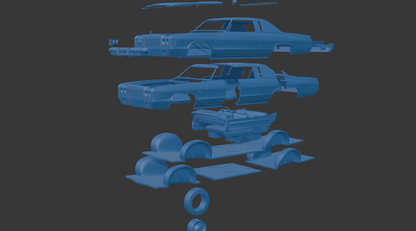 DODGE MONACO 1977 TWO-DOOR 3D PRINT MODEL