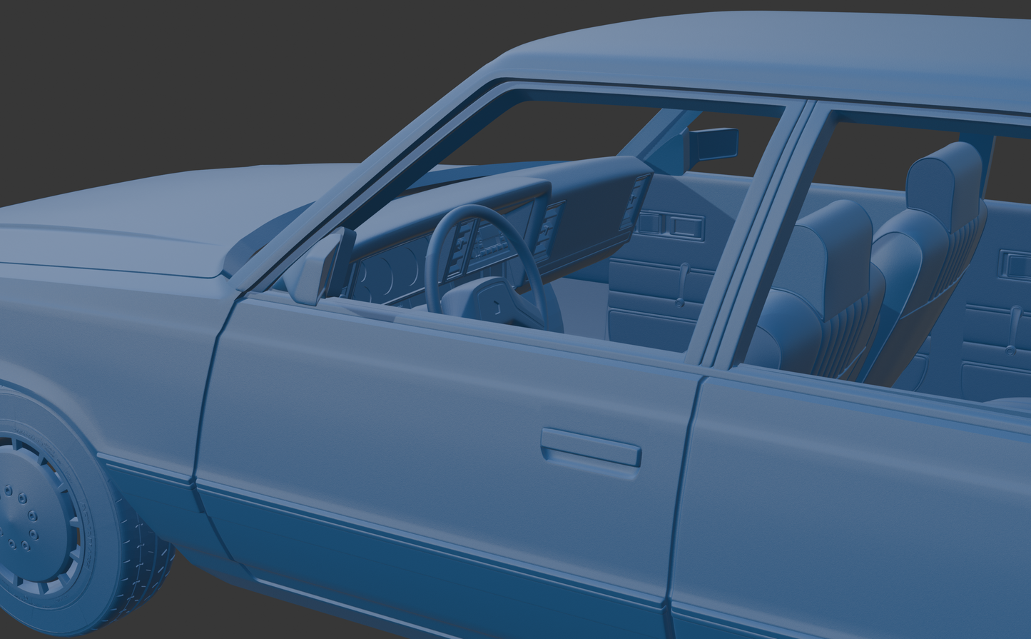 Dodge Aries K Sedan 1988 FOUR DOORS 3D PRINT MODEL