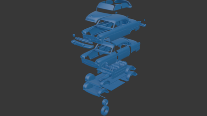 DODGE CORONET 1954 TWO DOORS 3D PRINT MODEL