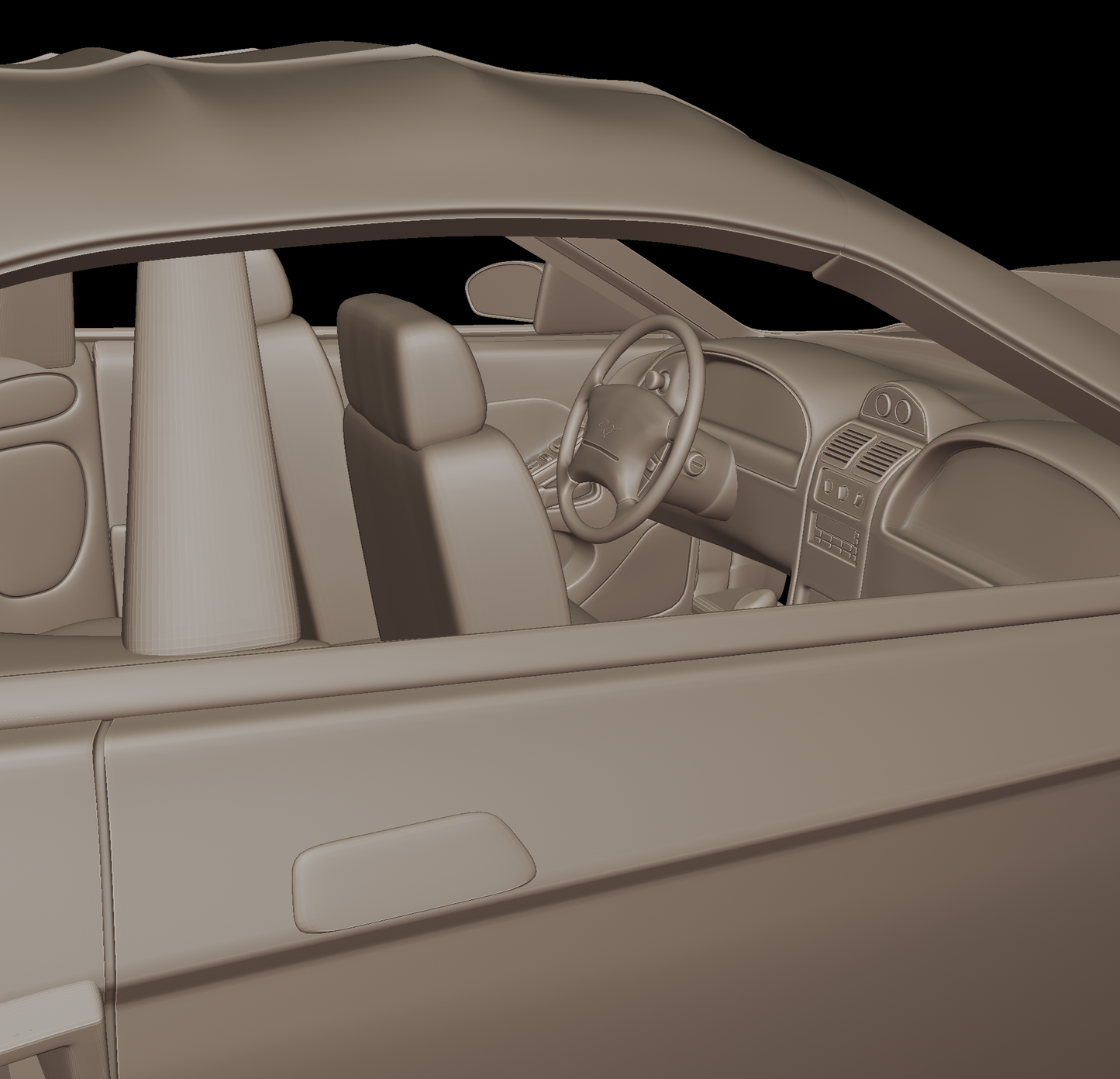 custom ford mustang saleen 2001 3d print model