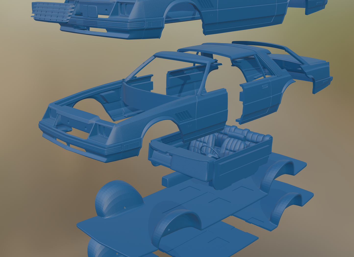 DODGE MIRADA 440 1980 3D PRINT MODEL