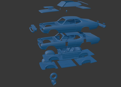 DODGE DART DEMON 340 1972 3D PRINT MODEL