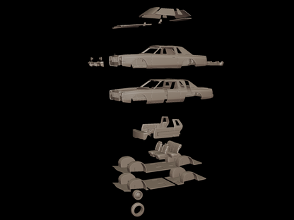 crysler cordoba 1975 3d print model