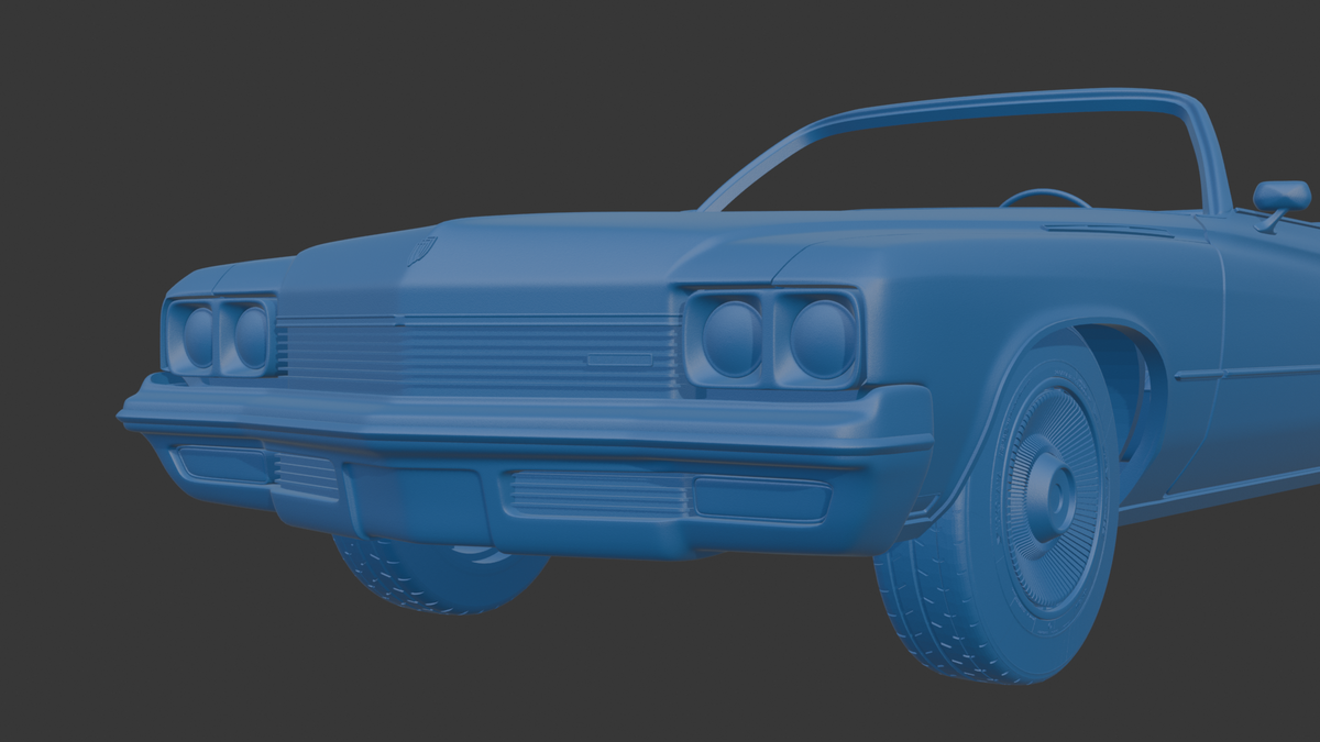 ‏‏Buick LeSabre 1972 two doors convertable 3D PRINT MODEL