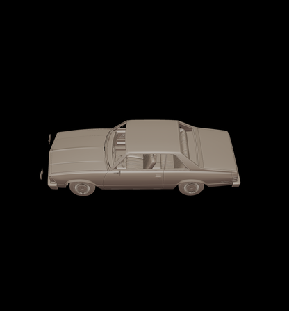 STL FILE chevrolet malibu classic 1980 two doors 3d print model - ARTISTIT