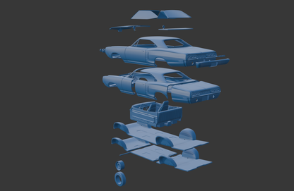 Dodge Coronet  1970  two doors 3D PRINT MODEL