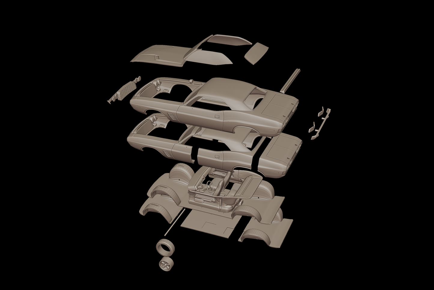 Challenger 440 1973 3D PRINT MODEL