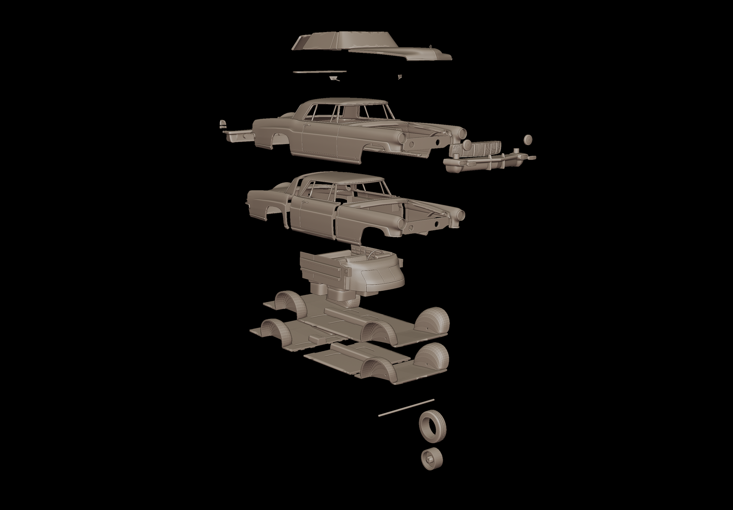 lincoln Mark II  60A 1956 3d print model