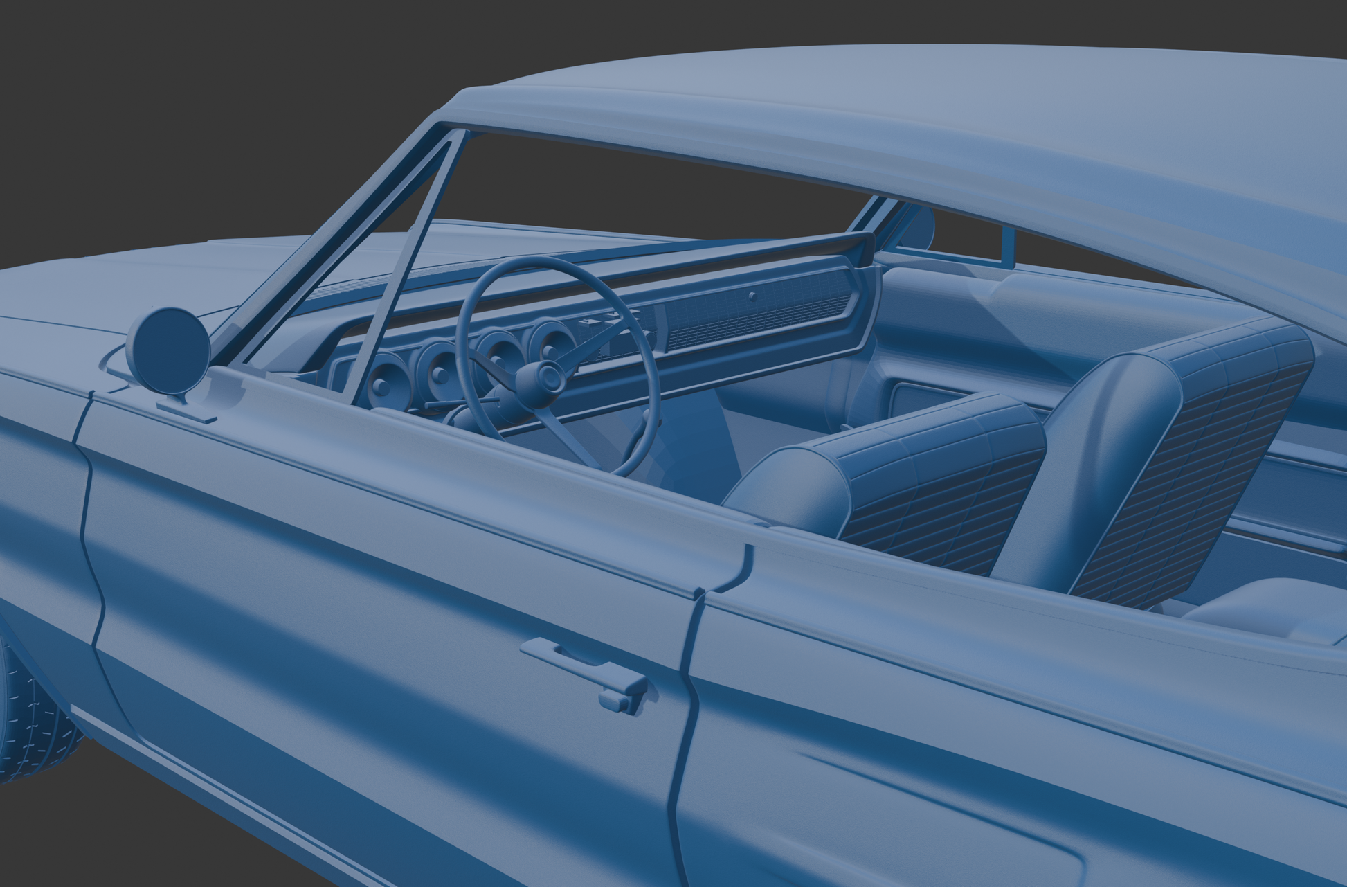 STL FILE Dodge Charger RTF9 1966 3D PRINT MODEL - ARTISTIT