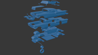 Pontiac Bonneville Hardtop 1958 3D PRINT MODEL