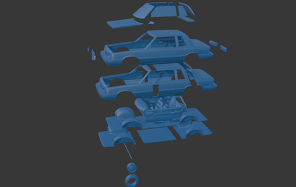 Dodge Aries K Sedan 1988 two doors 3D PRINT MODEL