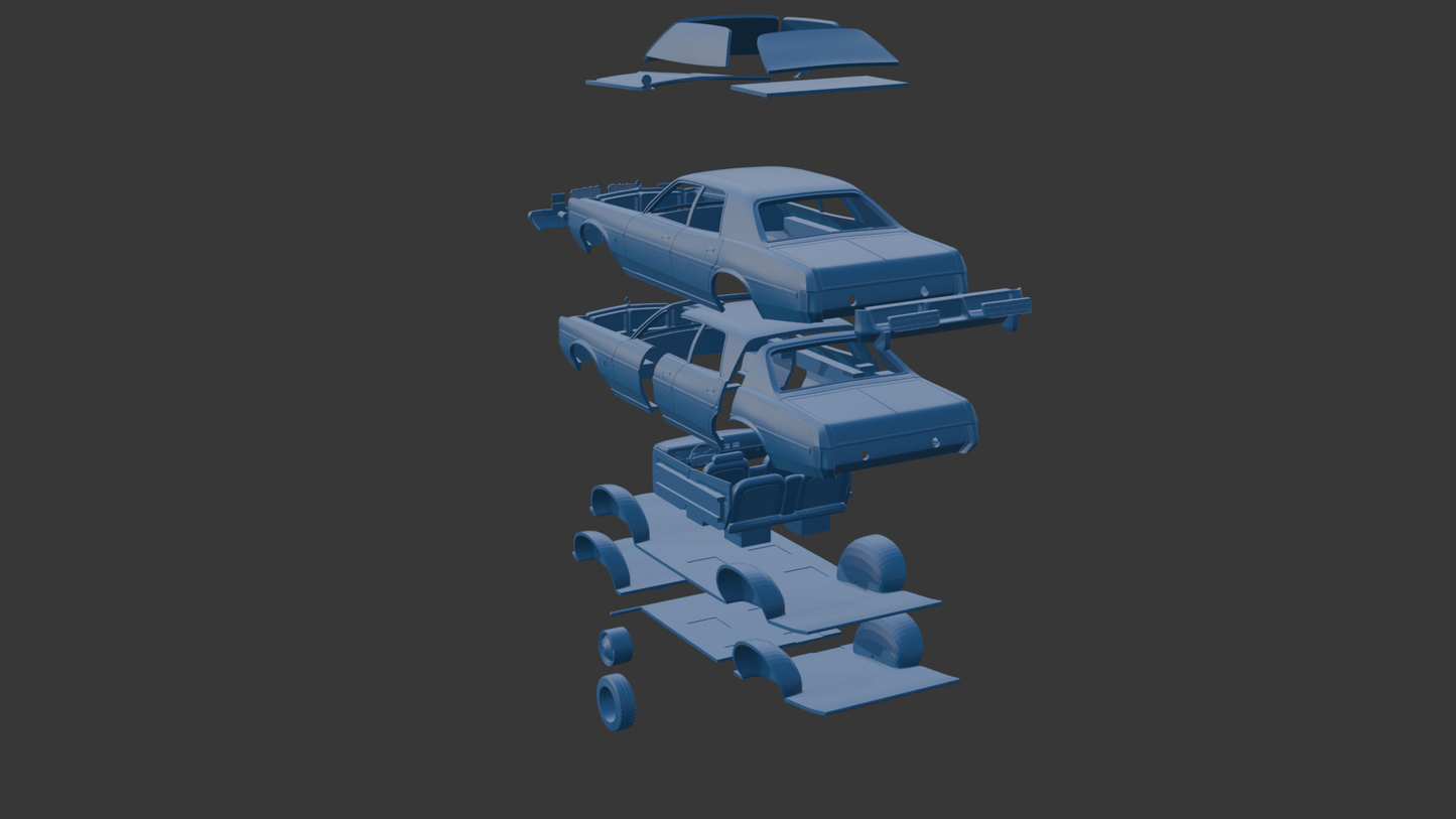DODGE MONACO 1977 FOUR-DOOR 3D PRINT MODEL