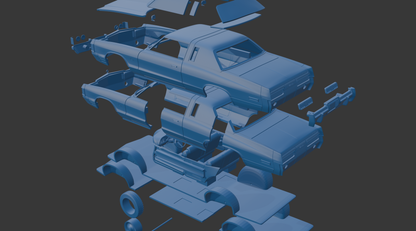 DODGE MONACO 1977 TWO-DOOR 3D PRINT MODEL