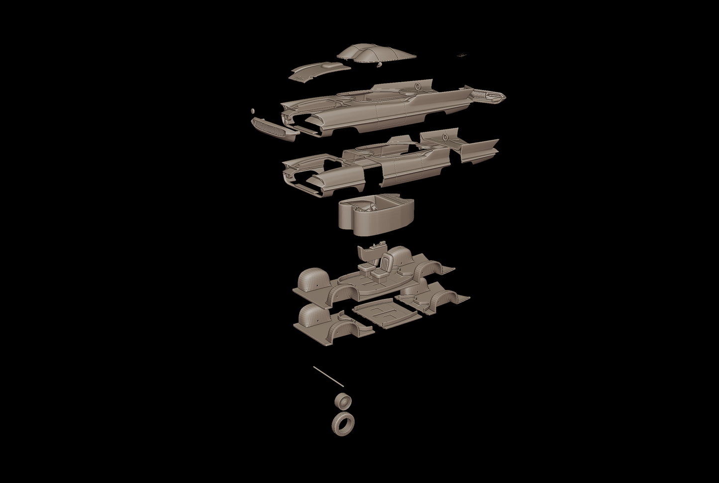 lincoln futura 1955 3d print model