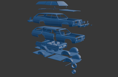 Dodge Monaco Station Wagon 1977 3D PRINT MODEL