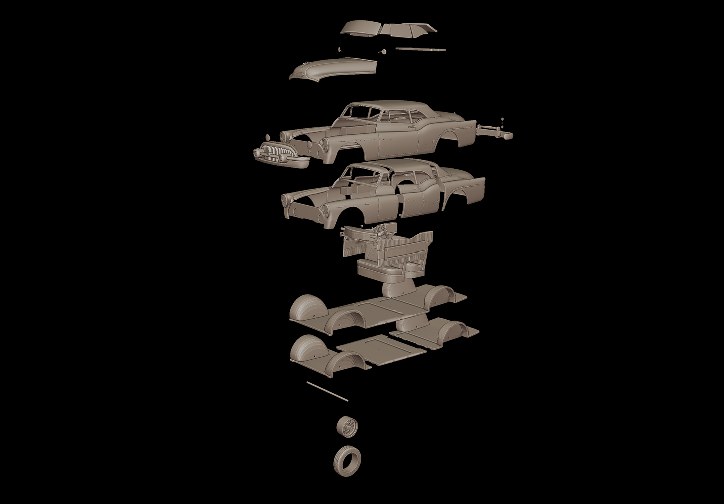 Buick Skylark Convertible 1953 3d print model