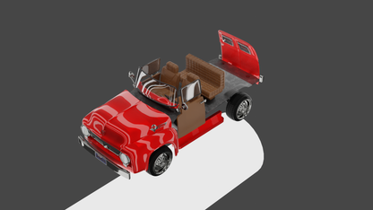 STL FILE 1956 Ford F100 Panel Truck - ARTISTIT