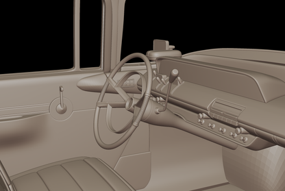 Lincoln Premiere sedan 1956 3d print model