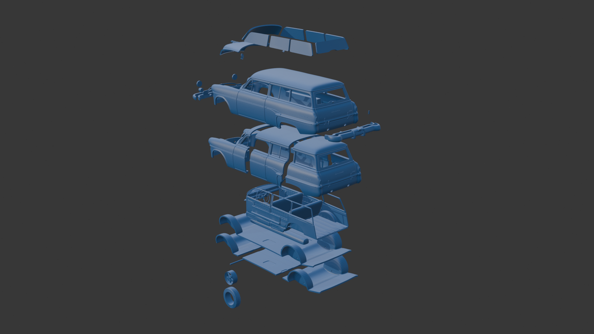 DODGE CORONET 1954  WAGON 3D PRINT MODEL
