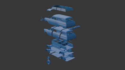 DODGE CORONET 1954  WAGON 3D PRINT MODEL