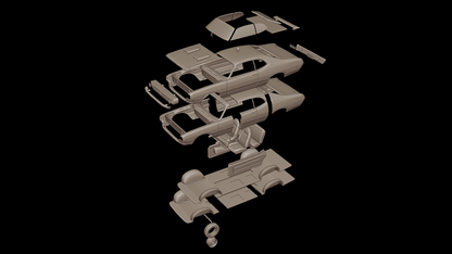 DODGE DEMON 1971 3D PRINT MODEL