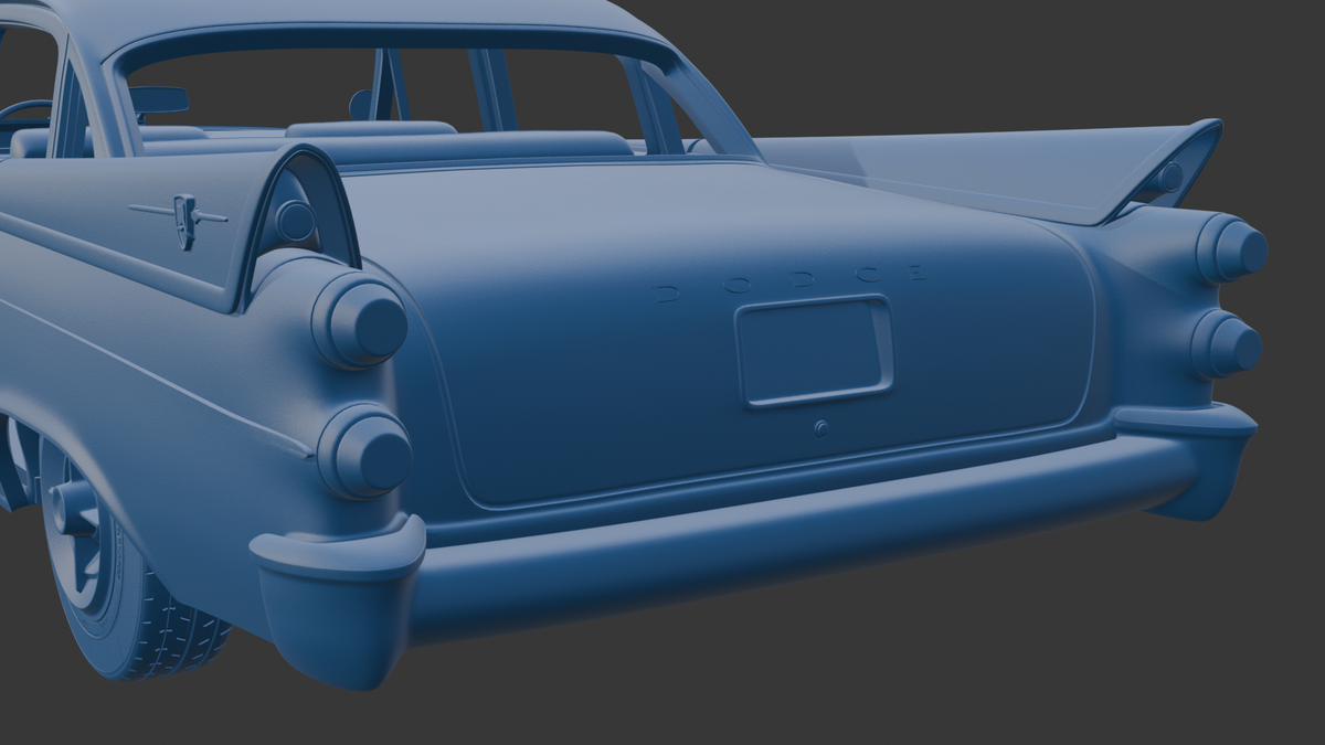 DODGE CORONET LANCER 1957 FOUR DOORS 3D PRINT MODEL