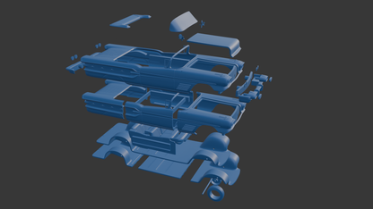 Pontiac Bonneville convertible 1958 3D PRINT MODEL