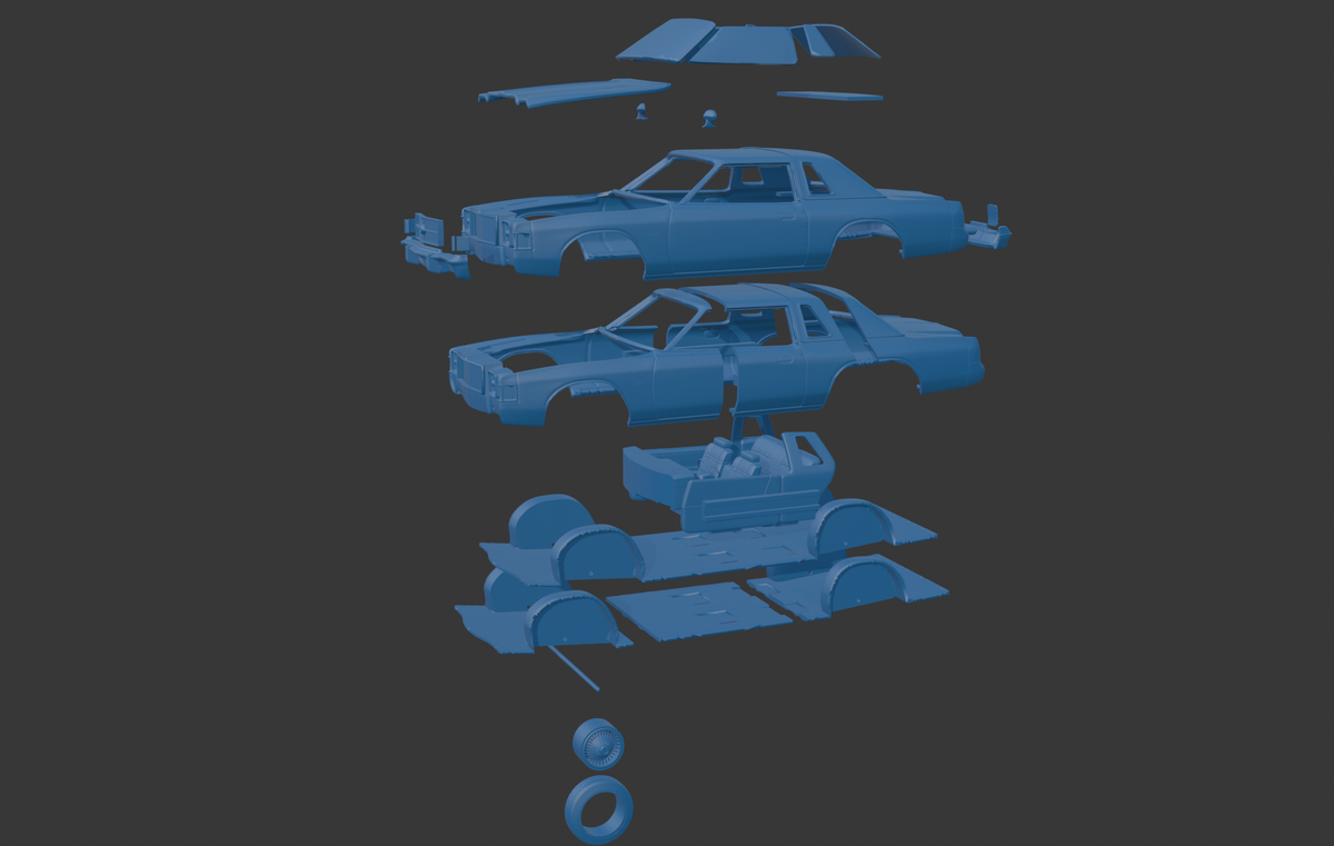 CHRYSLER CORDOBA 300 1979 3D PRINT MODEL