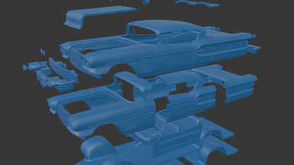 Pontiac Bonneville Hardtop 1958 3D PRINT MODEL