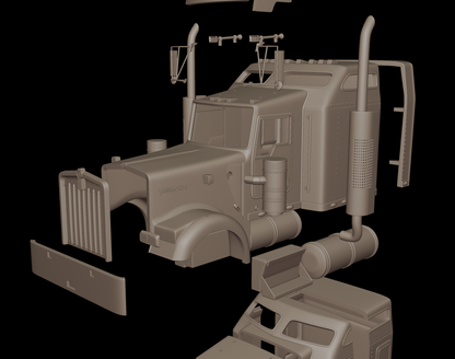 STL FILE kenworth_w900 2006 3d print model - ARTISTIT