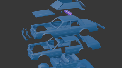 ‏‏Dodge DIPLOMAT TAXI 1980 3D PRINT MODEL