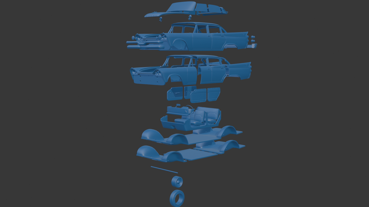 DODGE CORONET LANCER 1957 FOUR DOORS 3D PRINT MODEL