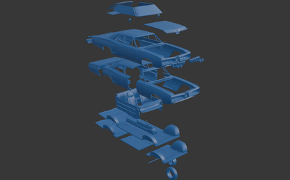Dodge Coronet 1970 FOUR-DOOR 3D PRINT MODEL