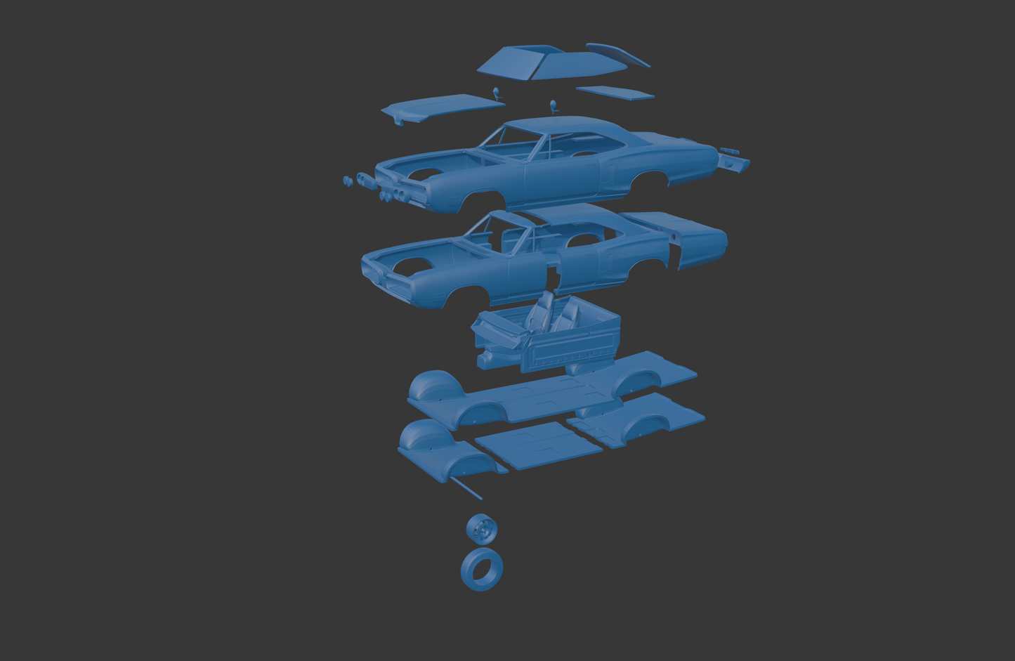 Dodge Coronet  1970  two doors 3D PRINT MODEL
