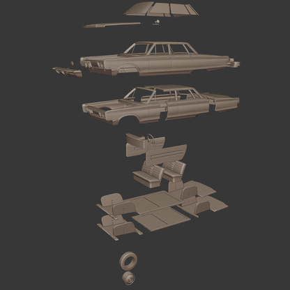 Chrysler new yorker 1966 3D PRINT MODEL