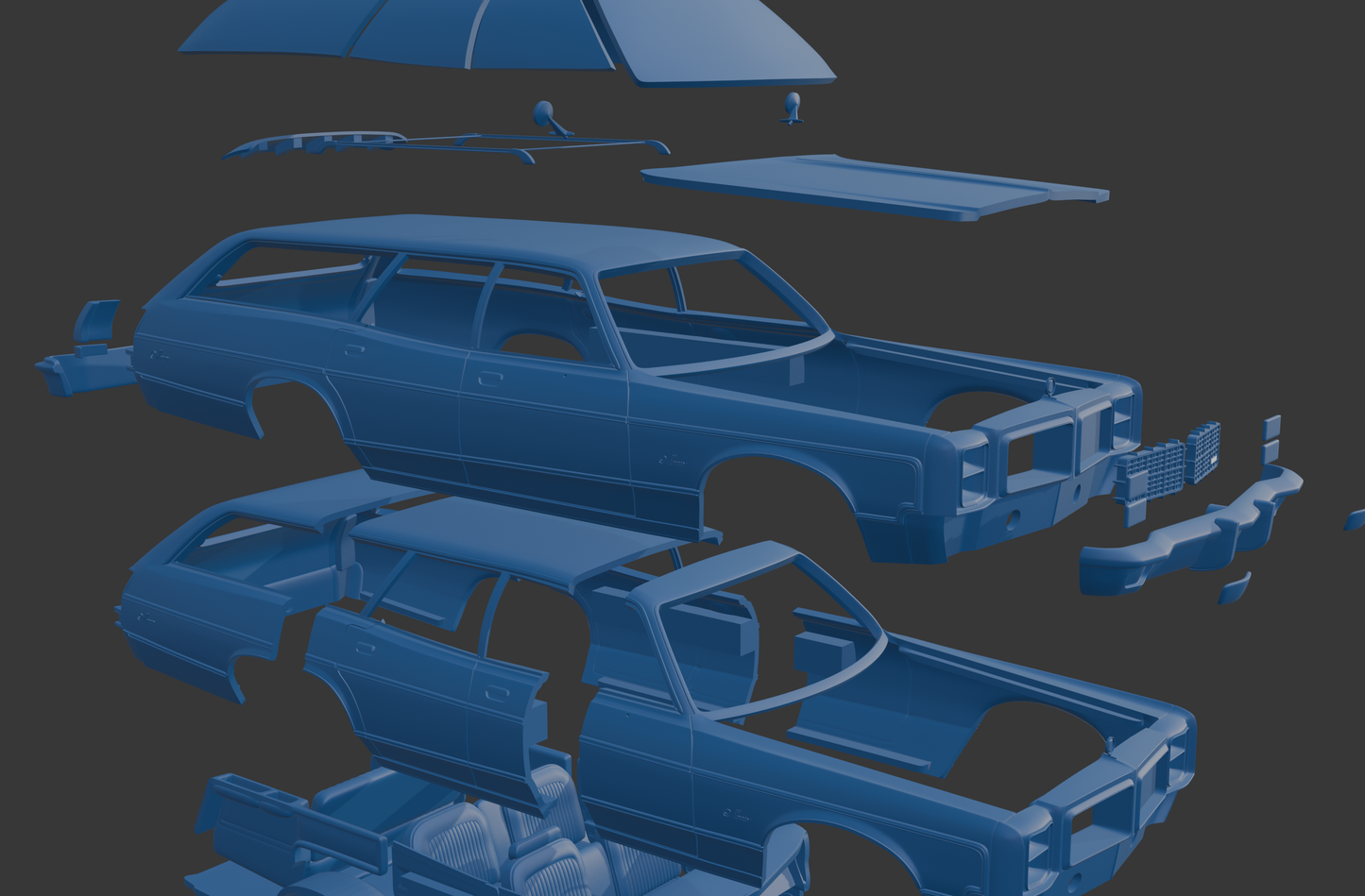 Dodge Monaco Station Wagon 1977 3D PRINT MODEL