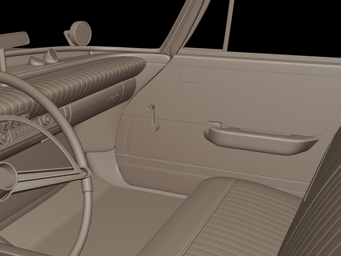 chrysler newport hardtop sedan 2 doors 1961 3d print model